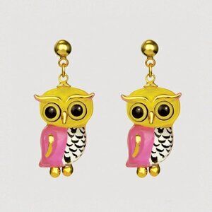 Glass Baron Owl Earrings in Gift Box